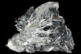 Metallic Stibnite Crystal Cluster - China #93680-1